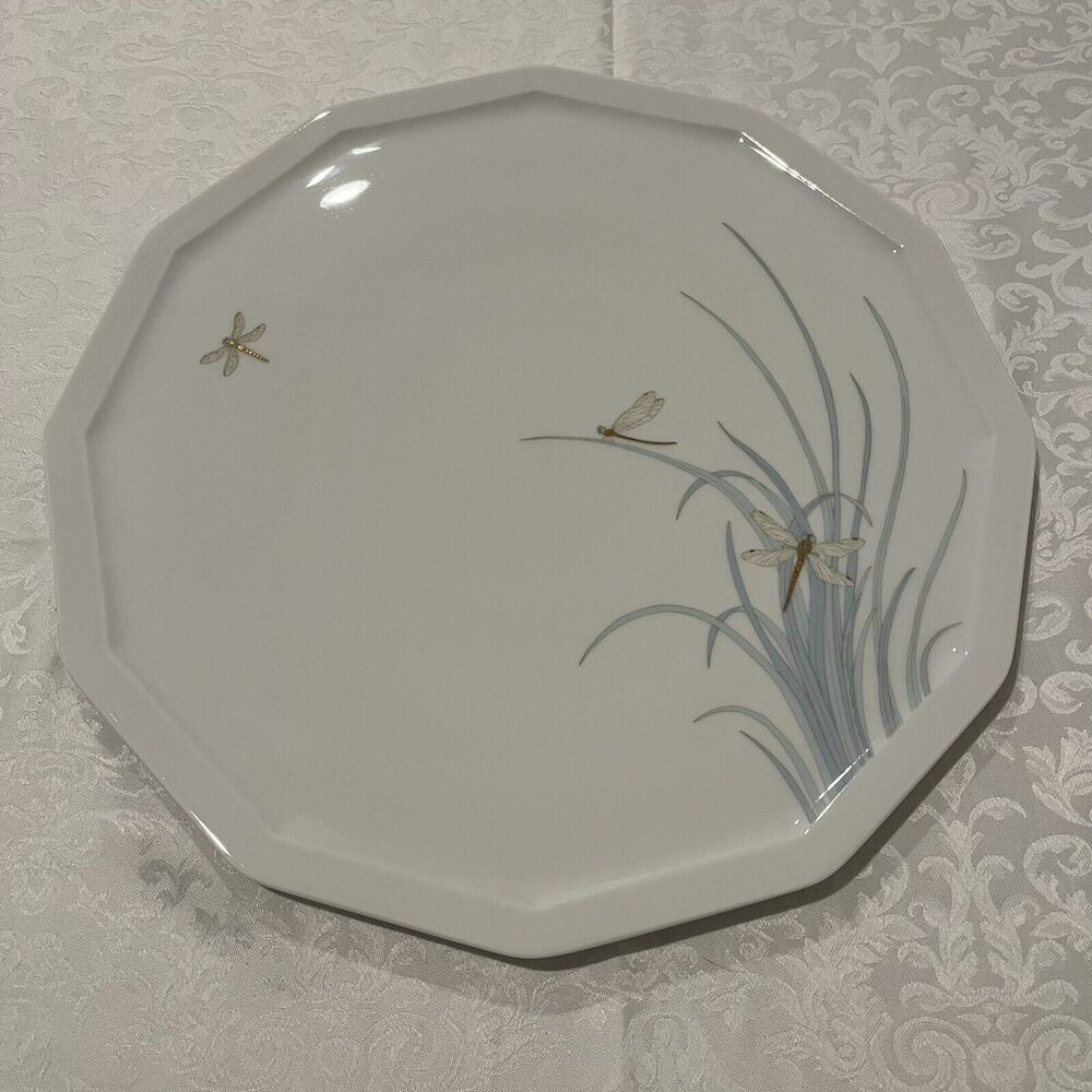 Rosenthal Studio Line Polygon Milos Gold Dragonfly Large Serving Platter 12 1/2"